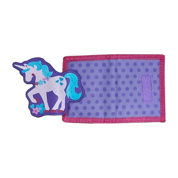 Stephen Joseph Unicorn Wallet | Like New | Tri-fold | Purple, Pink & Blue - Picture 7 of 7